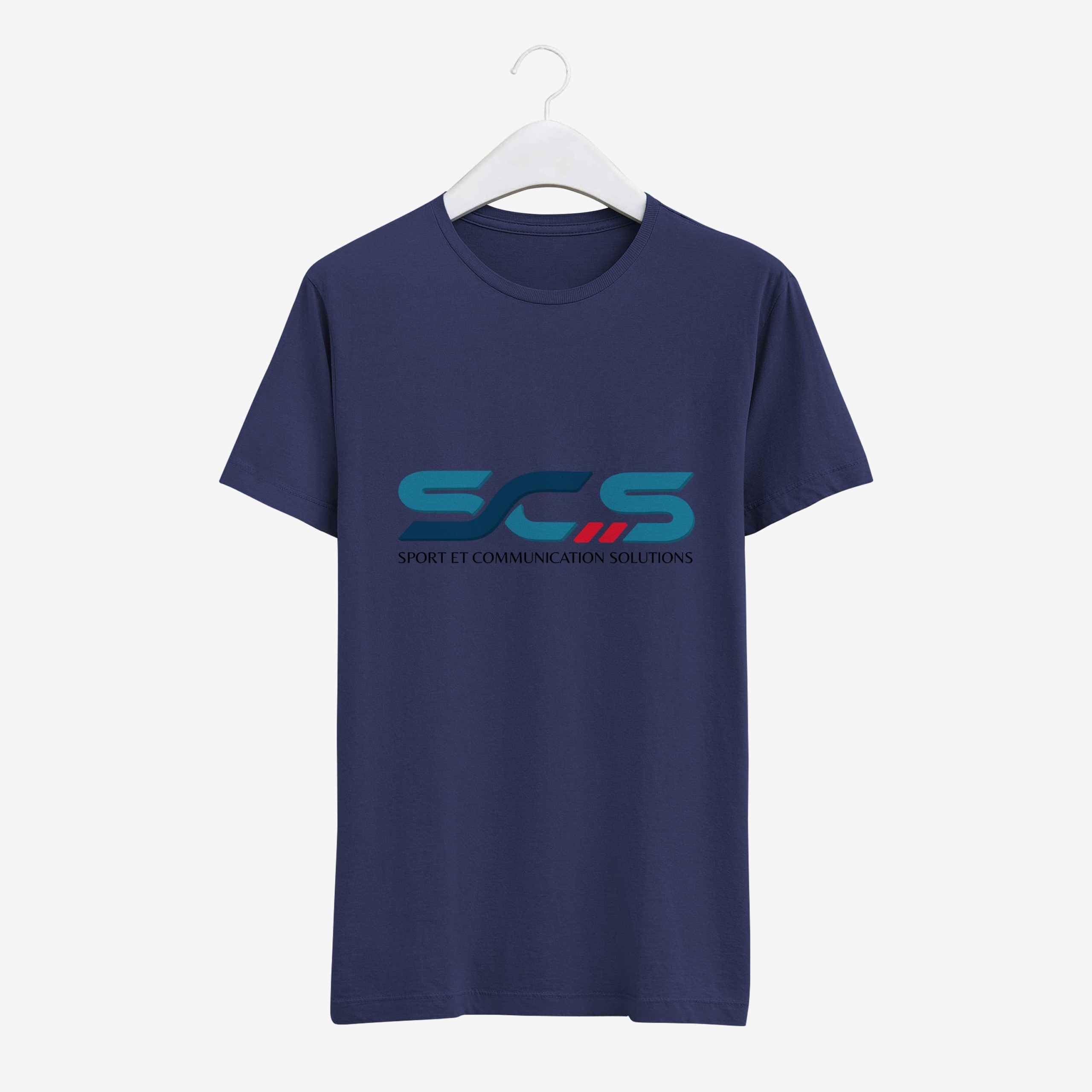 textile promotionnel t-shirt bleu à personnaliser - sport et communication solutions agence de communication évènementielle